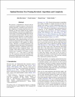 Optimal Decision Tree Pruning Revisited : Algorithms and Complexity